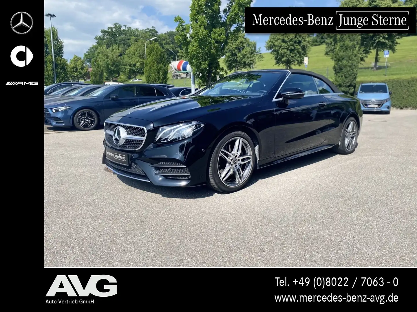 Mercedes-Benz E 200 E 200 4MATIC Cabriolet STDHZG|LED|AMG|RFK|19" Schwarz - 1