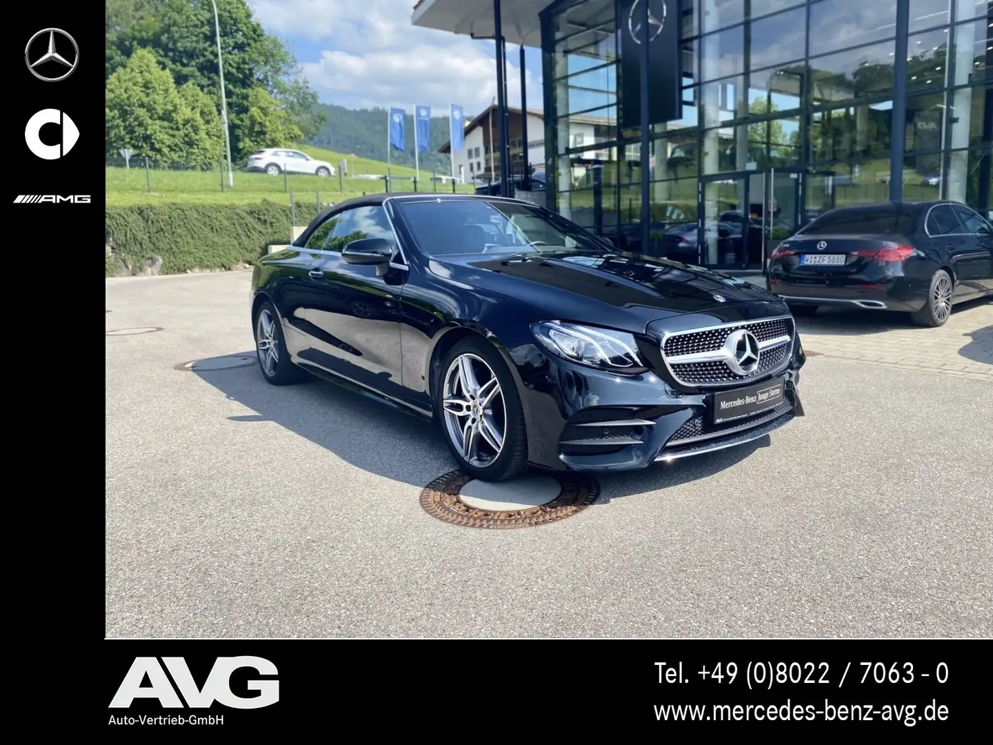 Mercedes-Benz E 200 E 200 4MATIC Cabriolet STDHZG|LED|AMG|RFK|19" Schwarz - 2