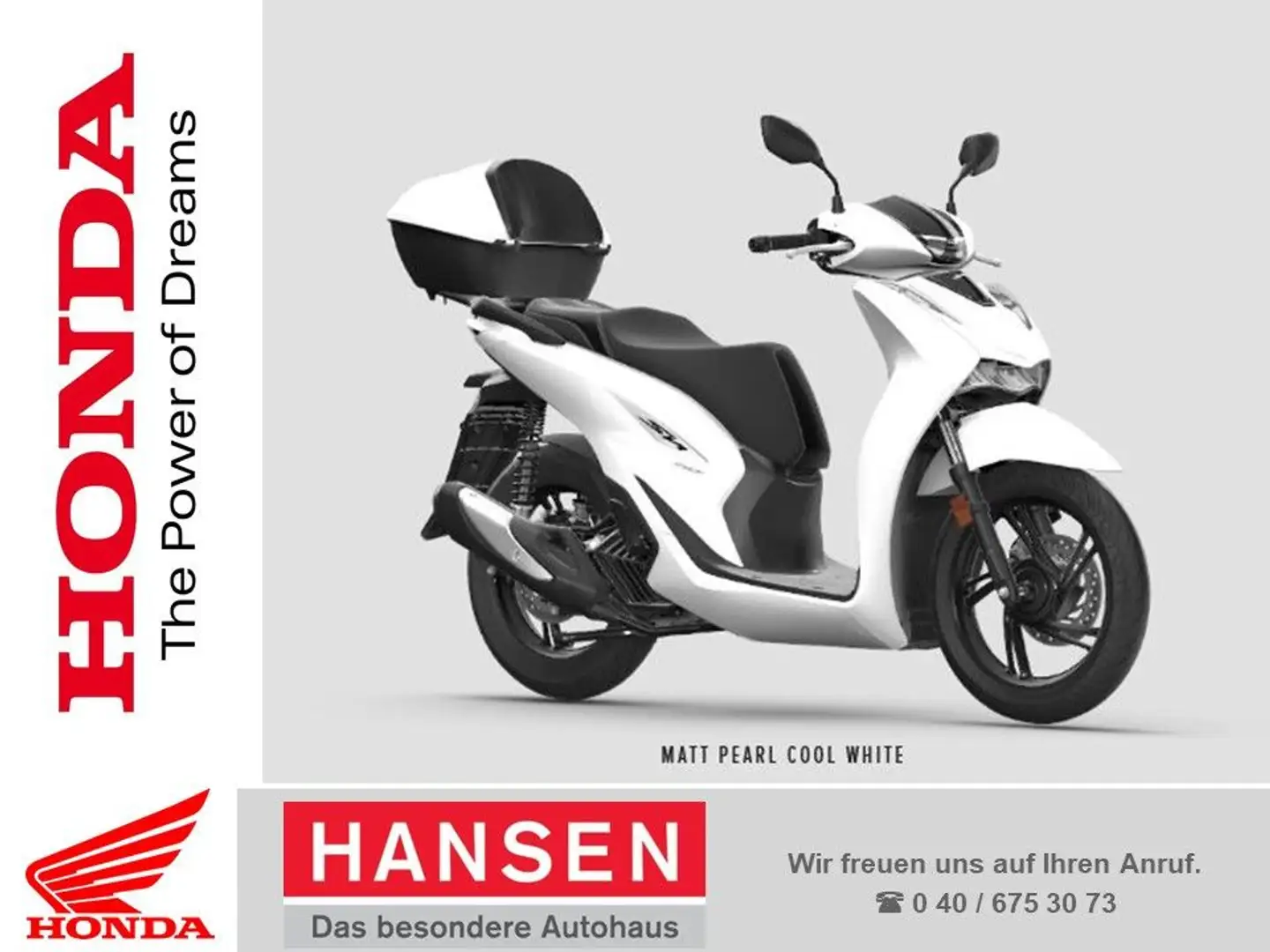 Honda SH 150i mit Smartcase Weiß - 1
