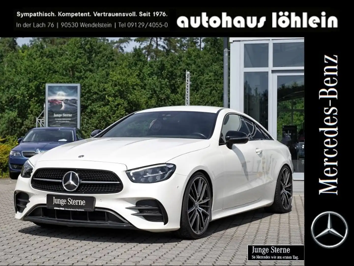 Mercedes-Benz E 220 d AMG BURM+NIGHT+TOTW+AMBIENTE+KAM+20''+VZ Blanc - 1