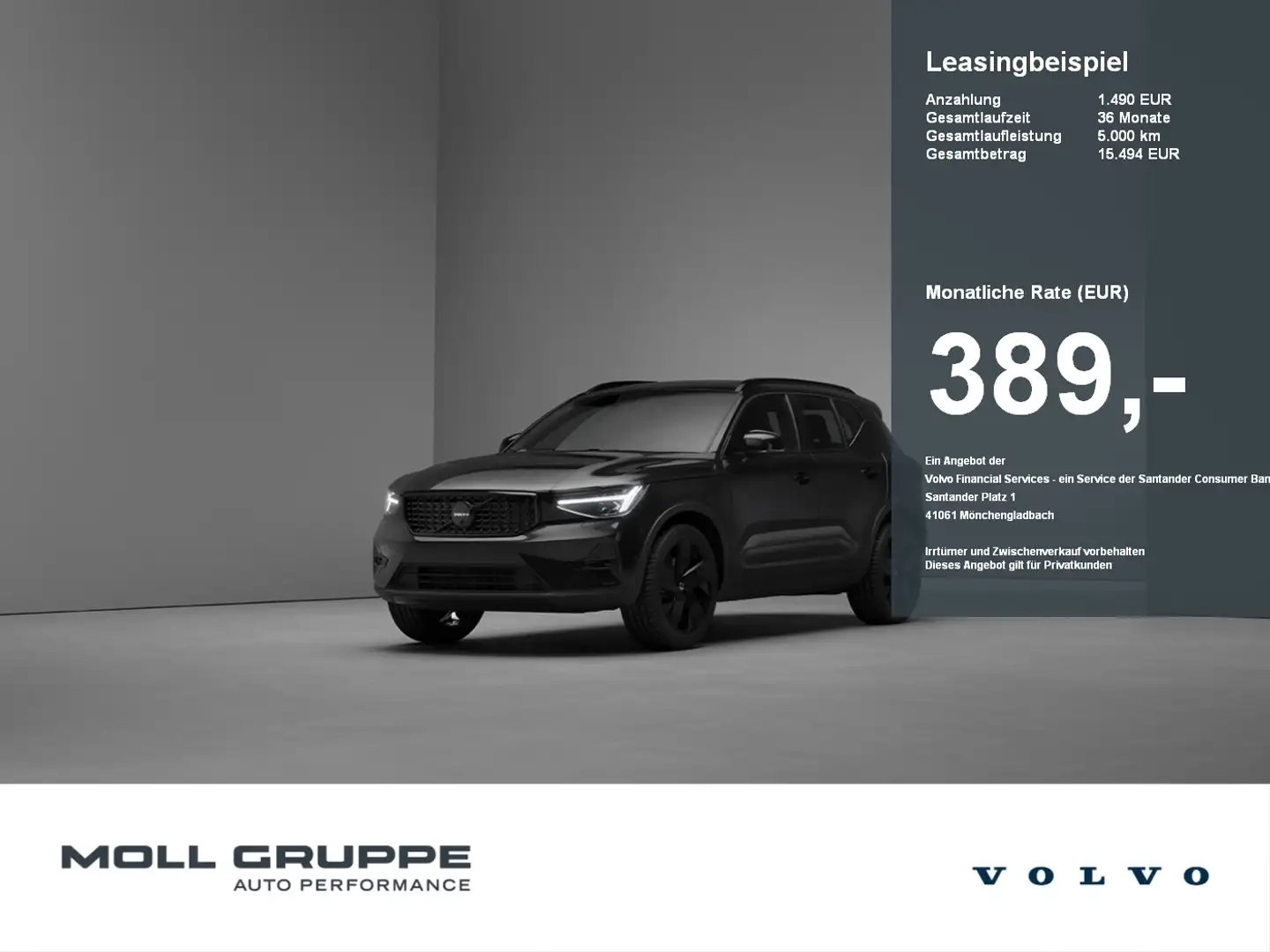 Volvo XC40 B3 B DKG Ultra Black Edition Noir - 1