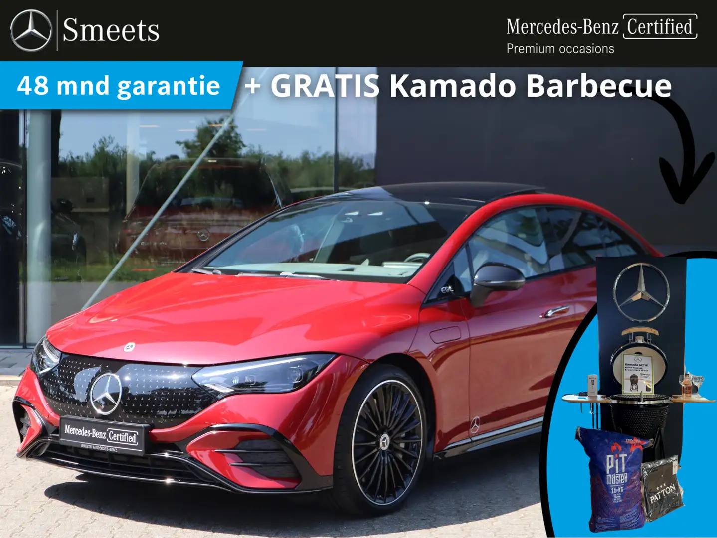 Mercedes-Benz EQE 300 Business Solution AMG 90 kWh Rood - 1