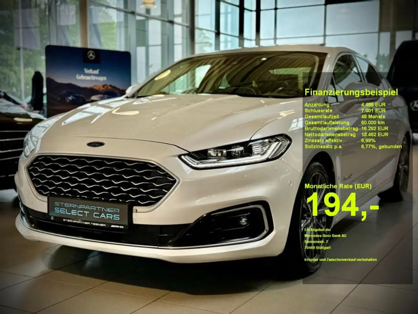 Ford Mondeo 2.0 Hybrid Vignale+S.Dach+Kamera+Memory Weiß - 1