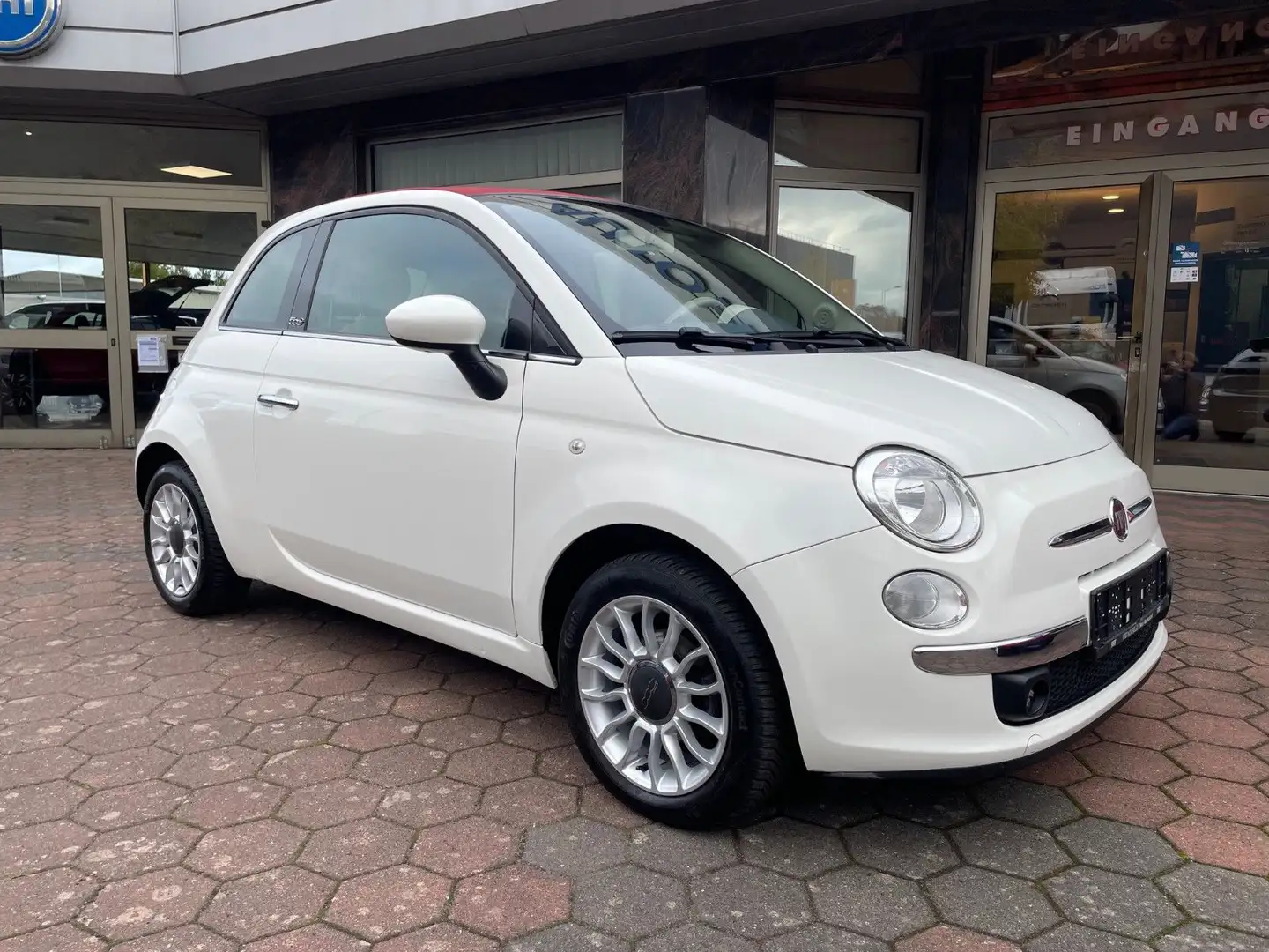Fiat 500C Lounge Verdeck rot Inspektion neu Weiß - 2