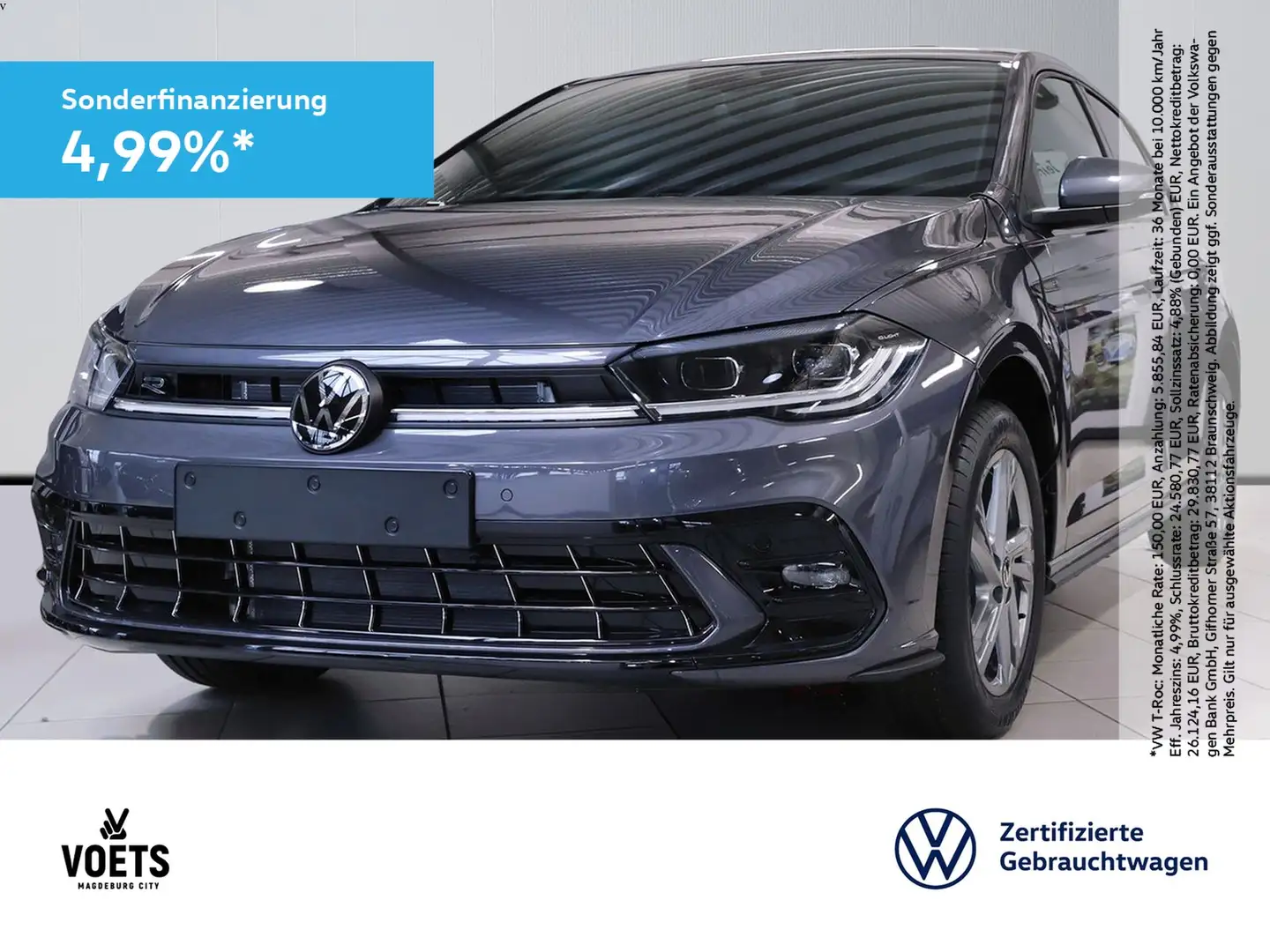 Volkswagen Polo 1,0 TSI R-Line AID+NAVI+BEATS+IQ+KAMERA+UPE:35.... Gris - 1