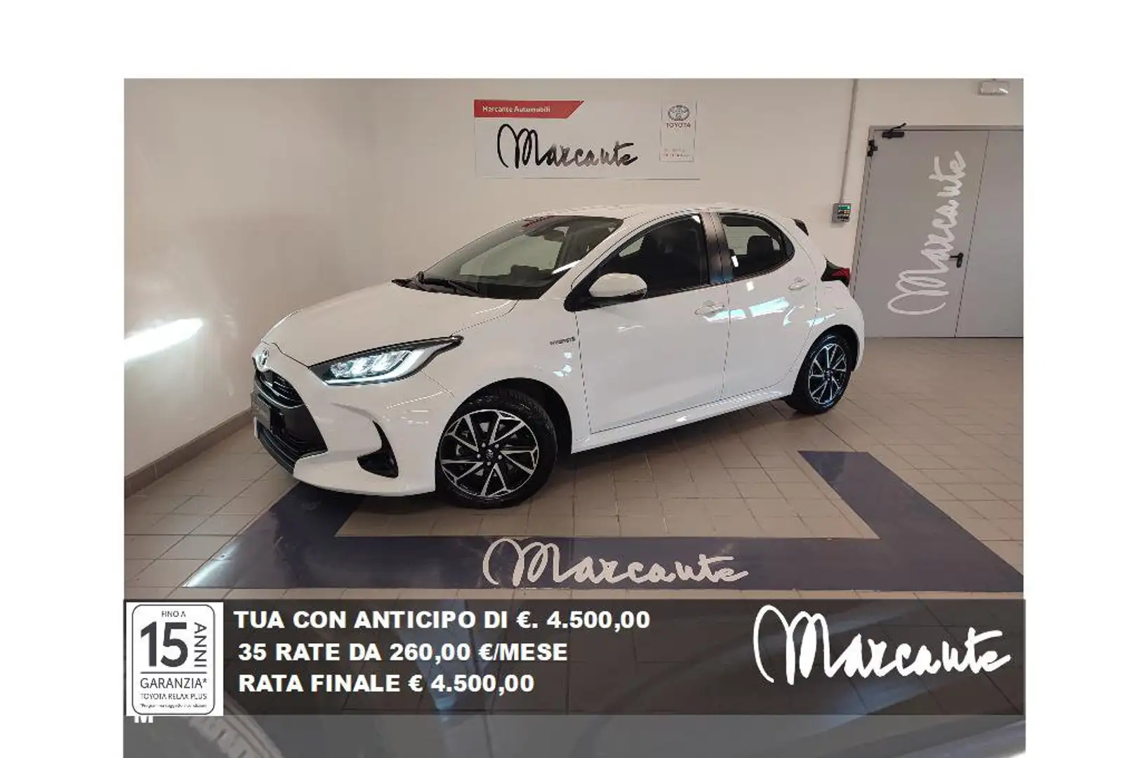 Toyota Yaris 1.5 Hybrid 5 porte Trend Blanc - 1