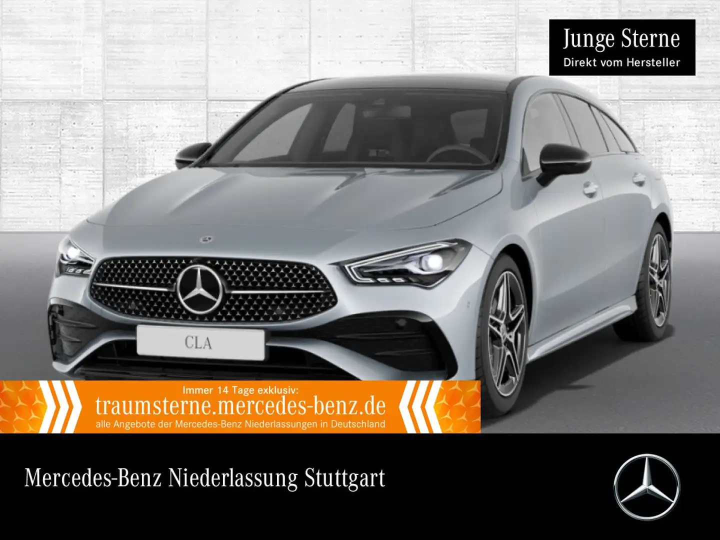 Mercedes-Benz CLA 200 d AMG+NIGHT+PANO+LED+KAMERA+TOTW+KEYLESS Silber - 1