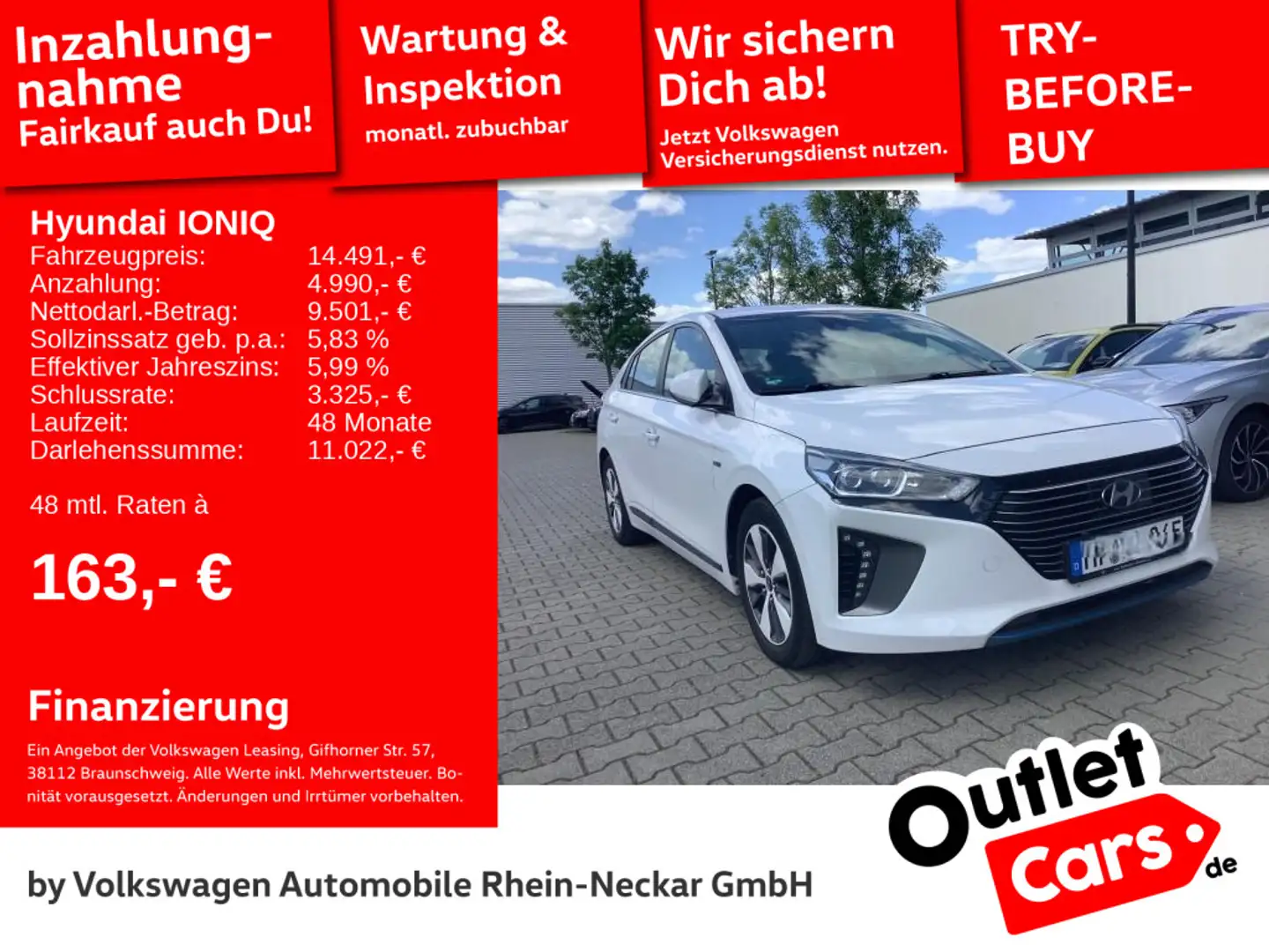 Hyundai IONIQ Style 1.6 Hybrid Automatik Kamera LED uvm Wit - 1
