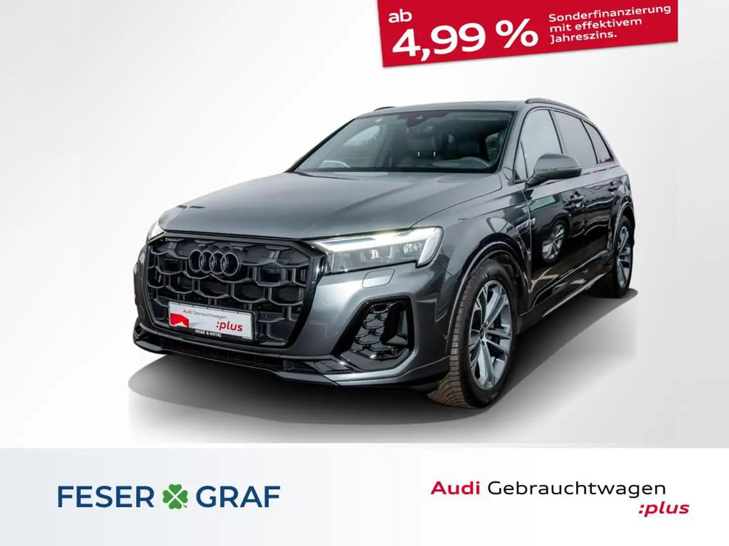 Audi Q7 50 TDI qu.S-line,Matrix,AHK,Pano,Leder,20" Grau - 1