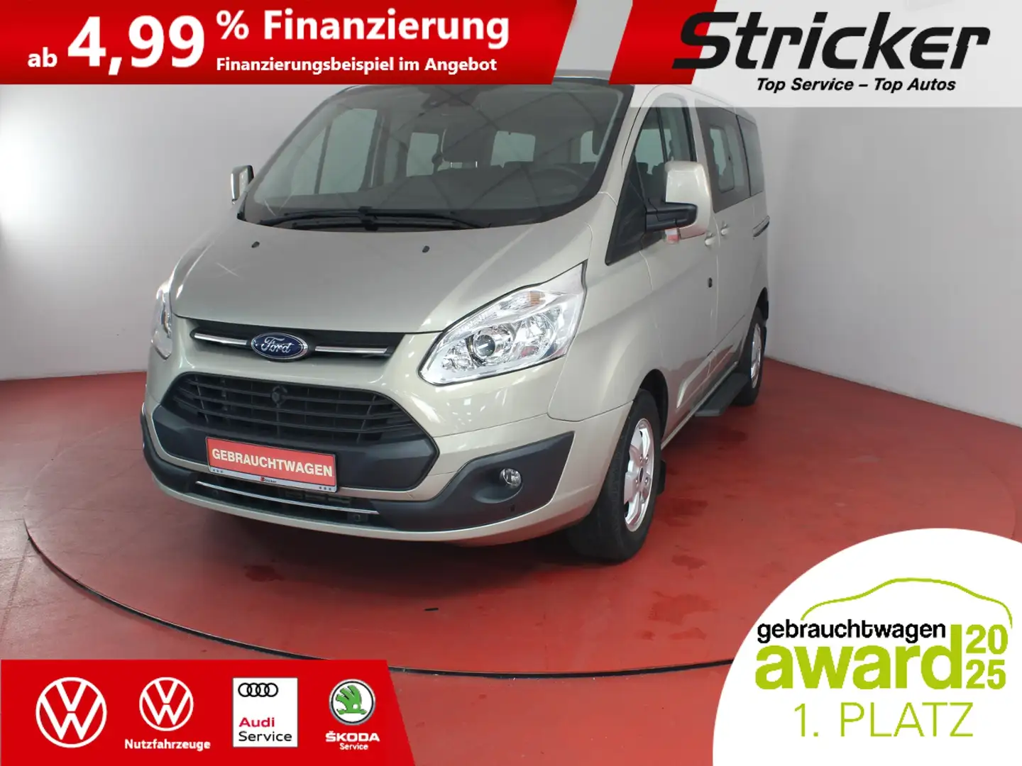 Ford Transit Custom Titanium 2.0TDCI 368,-ohne Anzahlung Automatik 8- Beige - 2