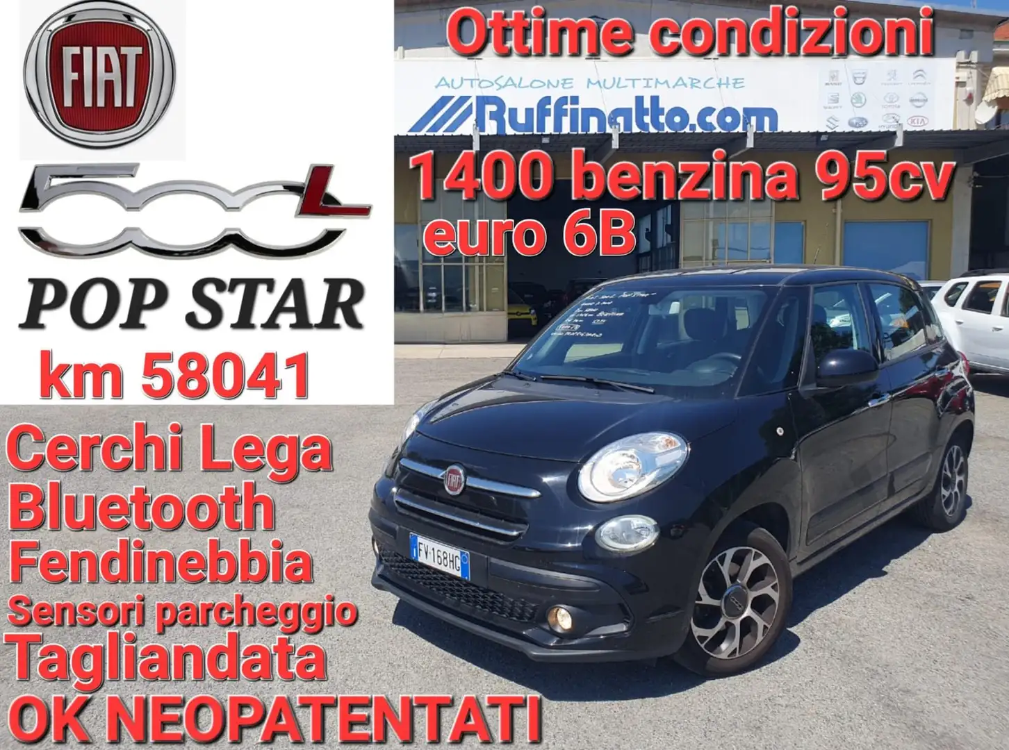 Fiat 500L 500L 1.4 Pop Star 95cv Nero - 1