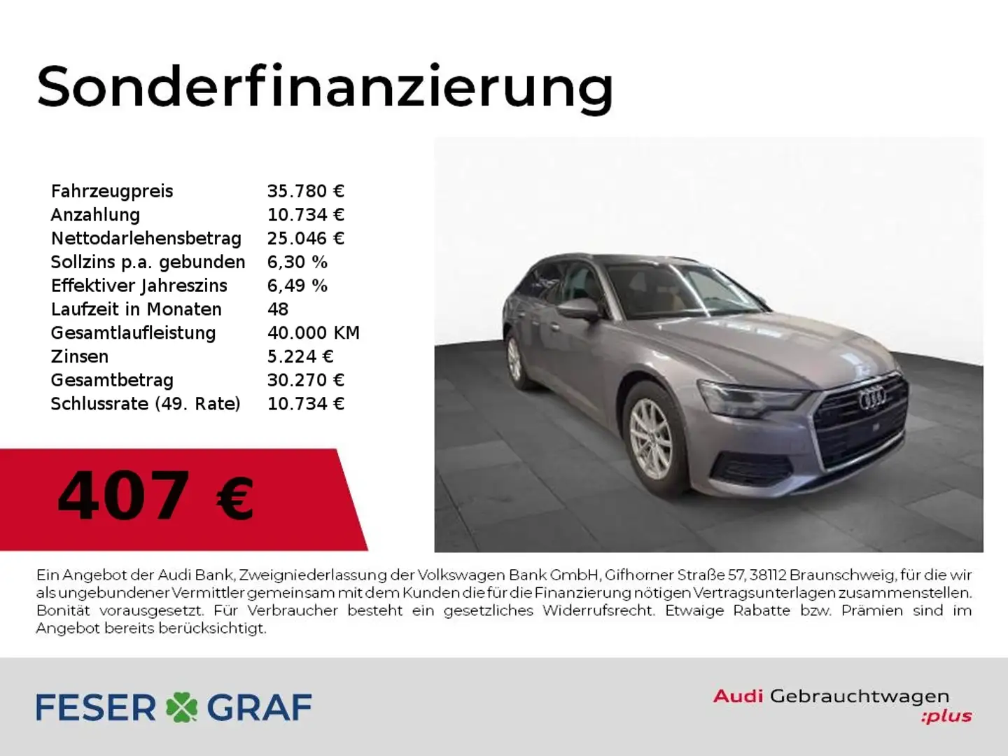 Audi A6 Avant 45 TFSI qu S tronic Pano,Standhzg,Kameras,Na Grau - 1