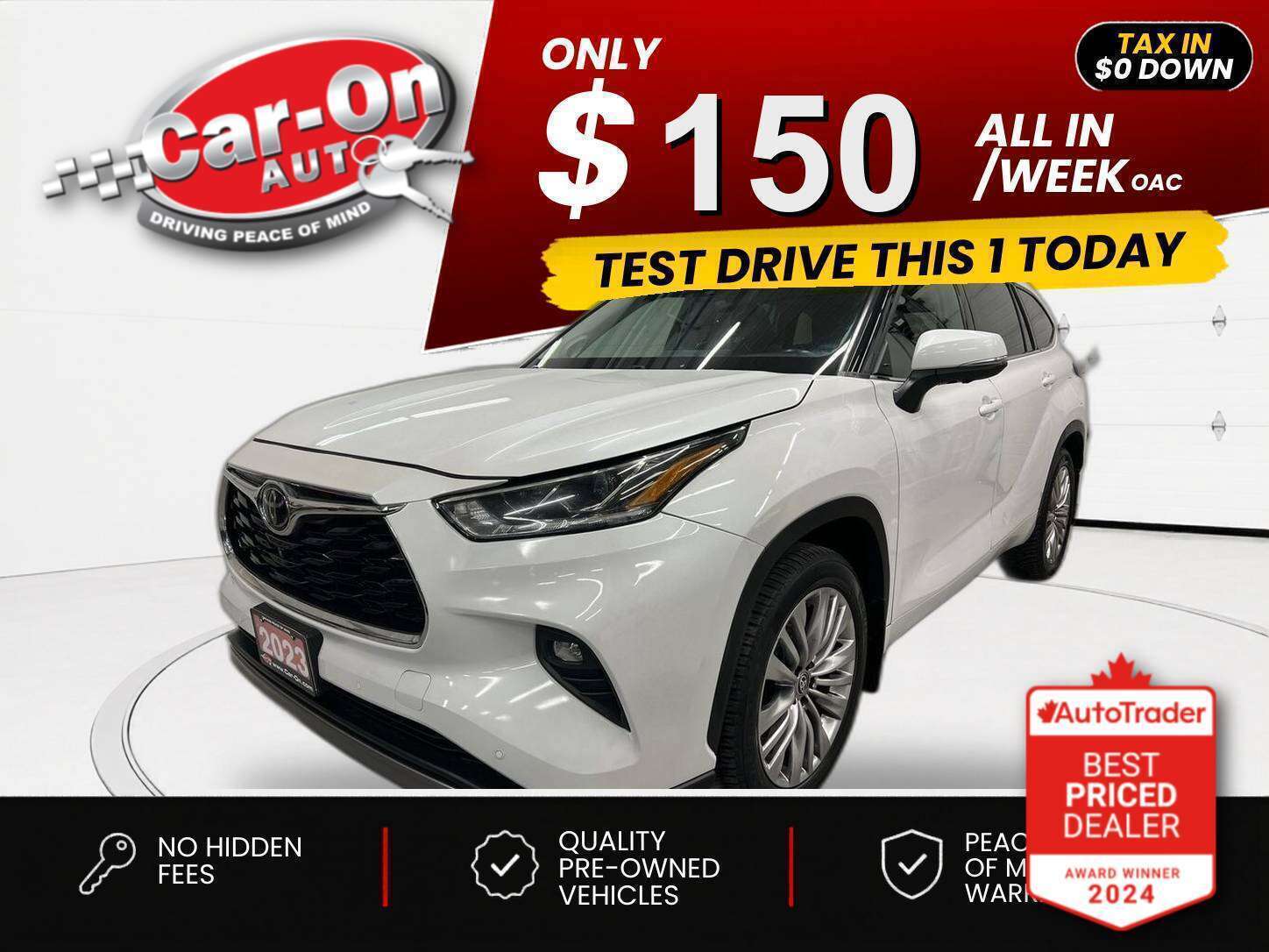 White 2023 Toyota Highlander SUV / Crossover Automatic