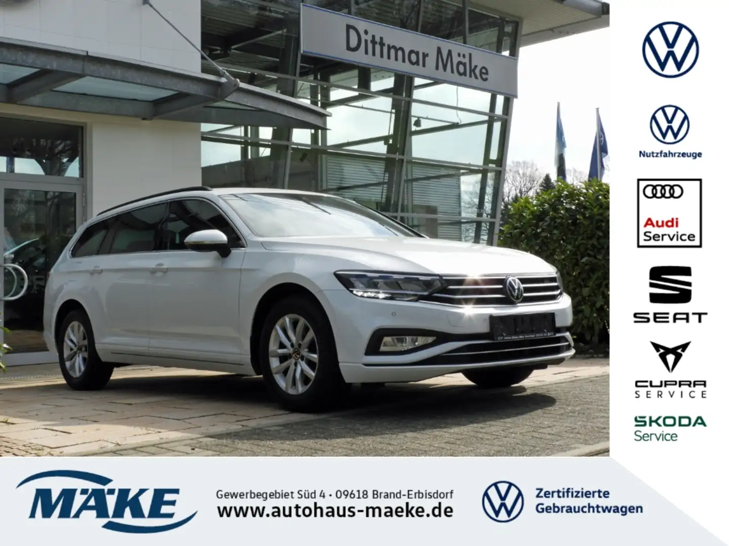 Volkswagen Passat Business 2.0 TDI DSG AHV ACC LED NAV STDHZG Weiß - 1