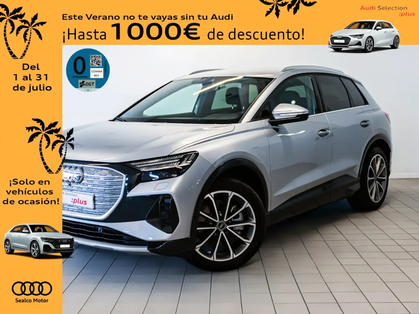 Audi Q4 e-tron 40 S Line 82KWh Stříbrná - 1