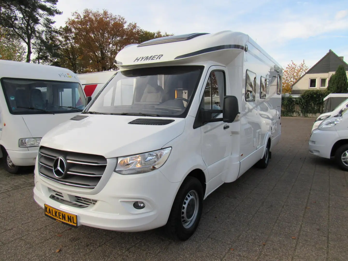 Caravans-Wohnm Hymer T585S Mercedes autom. Half-integraal Weiß - 2