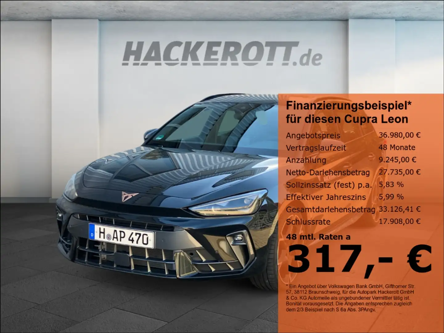 CUPRA Leon Sportstourer eTSI 1.5 ETSI 110 KW (150 PS) Soundsy Schwarz - 1