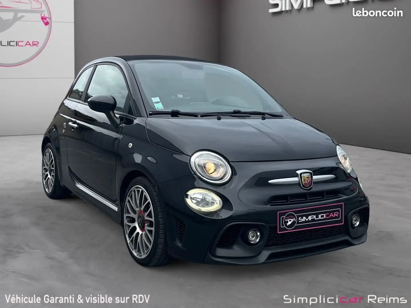 Abarth 500 FIAT Cabriolet 595 1.4 Turbo 16v T-jet 145 Ch Garantie 12 mois Zwart - 1
