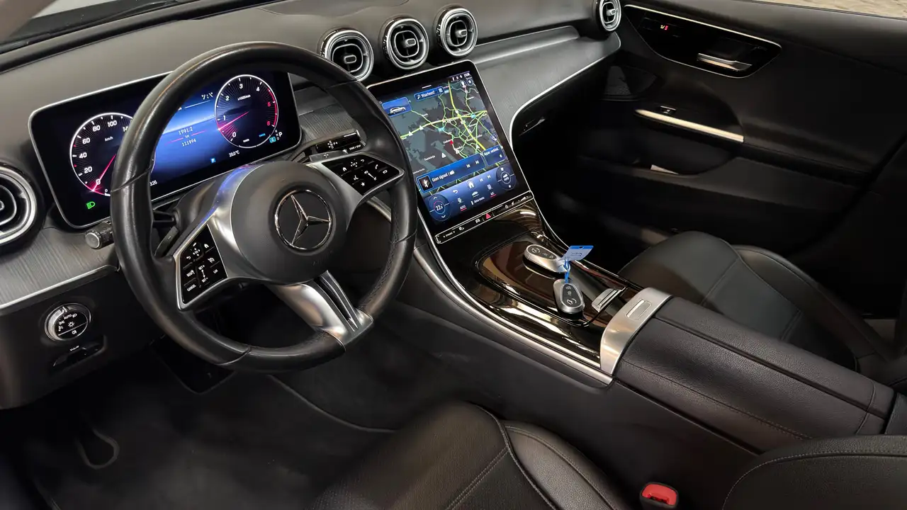 Mercedes-Benz C-Class d Automaat Garantie EURO 6d Leder LED Getinte Ruiten Prof Navi Adaptive Cruise Controle, миниатюра 8