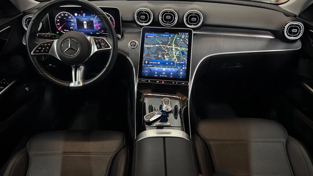 Mercedes-Benz C-Class d Automaat Garantie EURO 6d Leder LED Getinte Ruiten Prof Navi Adaptive Cruise Controle, миниатюра 3