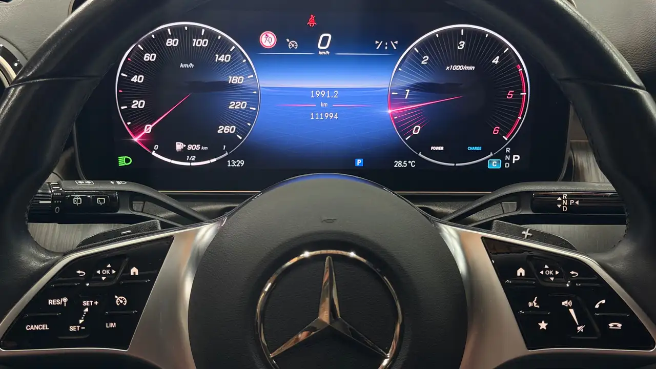 Mercedes-Benz C-Class d Automaat Garantie EURO 6d Leder LED Getinte Ruiten Prof Navi Adaptive Cruise Controle, миниатюра 14