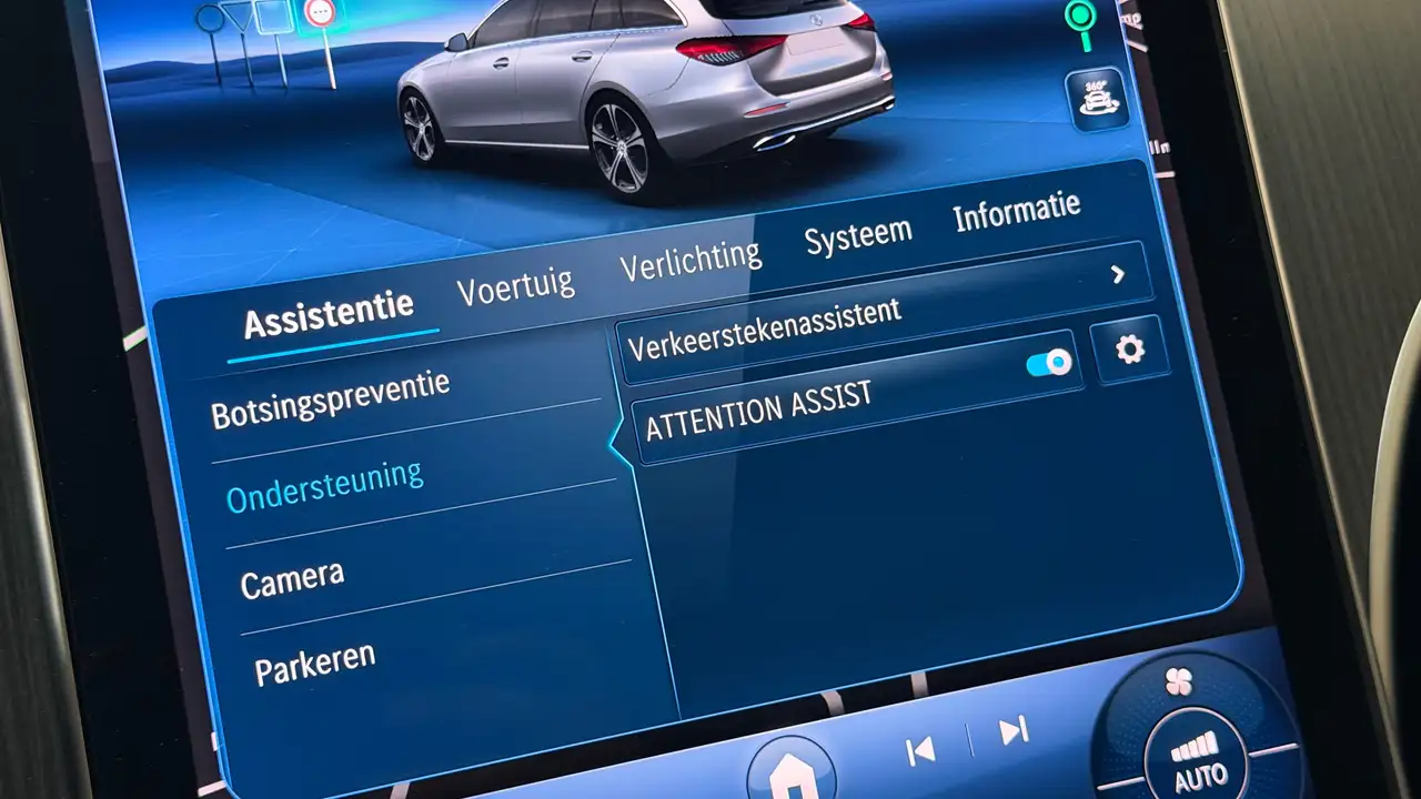 Mercedes-Benz C-Class d Automaat Garantie EURO 6d Leder LED Getinte Ruiten Prof Navi Adaptive Cruise Controle, миниатюра 16