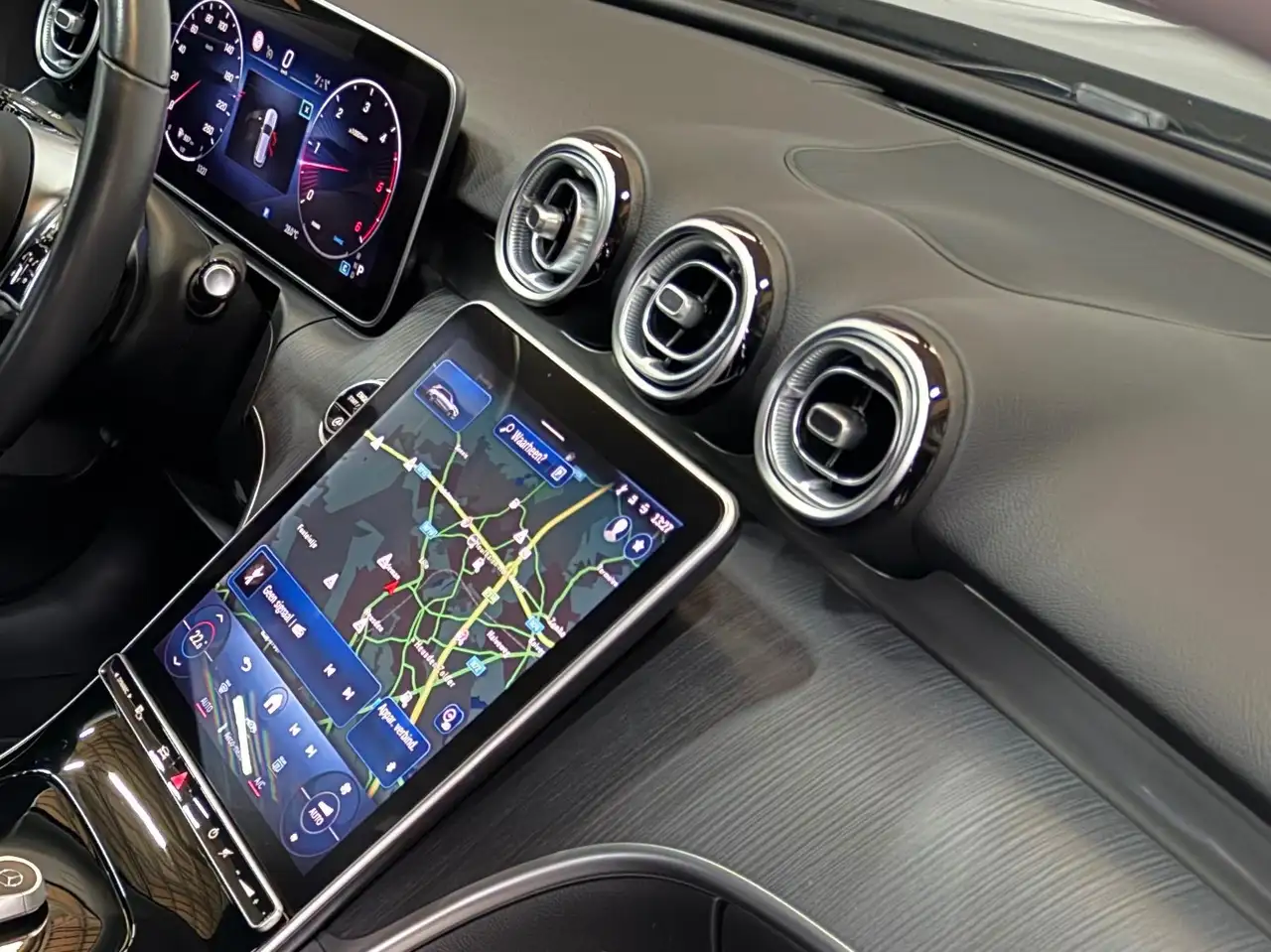 Mercedes-Benz C-Class d Automaat Garantie EURO 6d Leder LED Getinte Ruiten Prof Navi Adaptive Cruise Controle, миниатюра 9