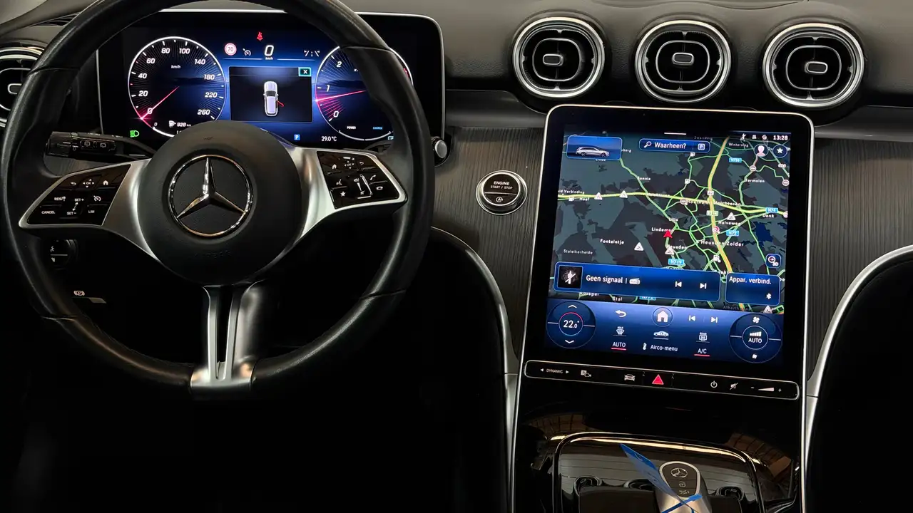 Mercedes-Benz C-Class d Automaat Garantie EURO 6d Leder LED Getinte Ruiten Prof Navi Adaptive Cruise Controle, миниатюра 11