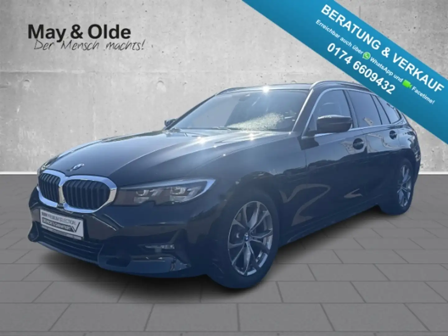 BMW 318 d Touring Aut. Sport Line LED Navi Pano HuD Noir - 1
