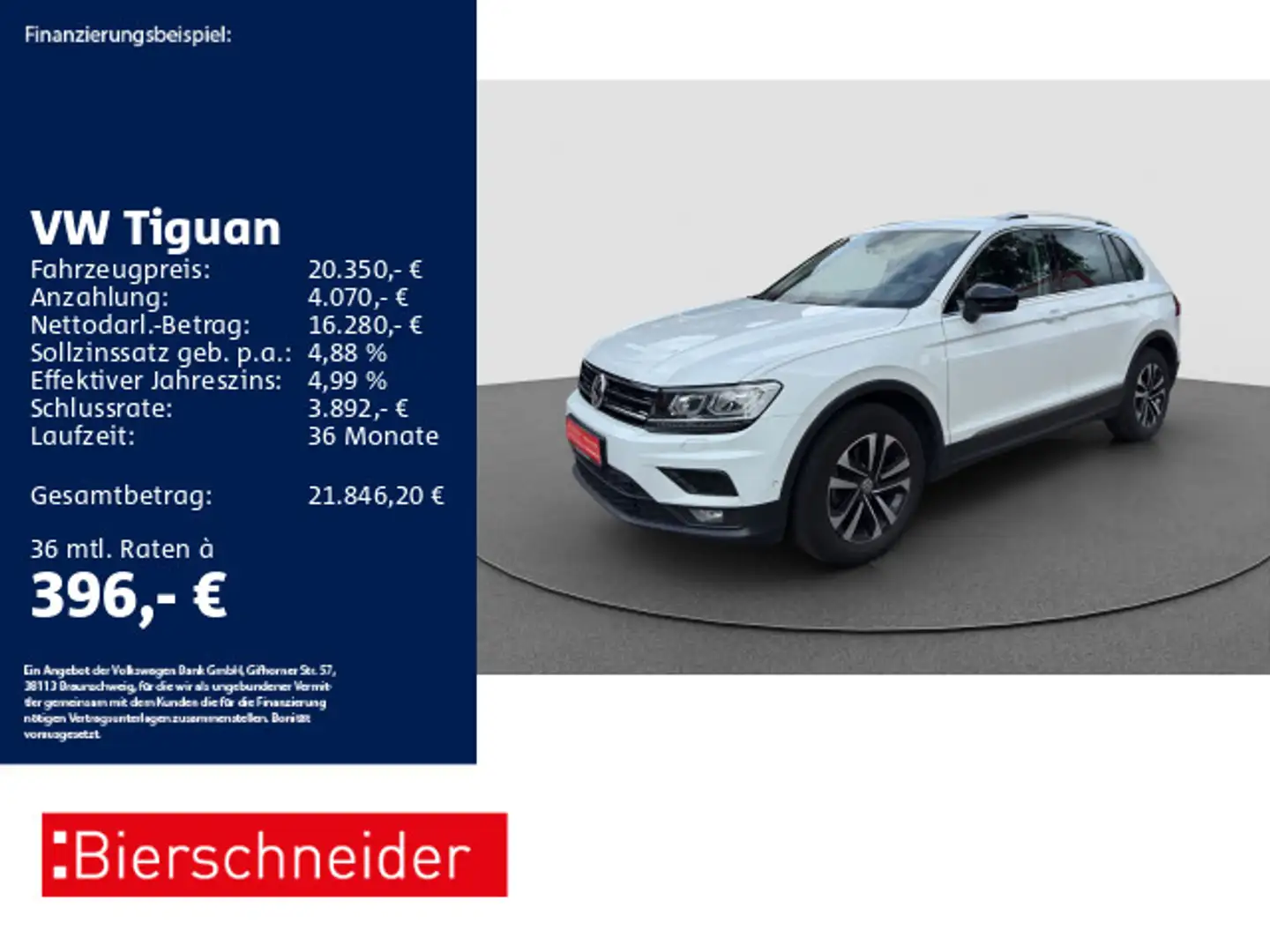 Volkswagen Tiguan 1.5 TSI IQ.DRIVE AHK LED NAVI ACC Weiß - 1