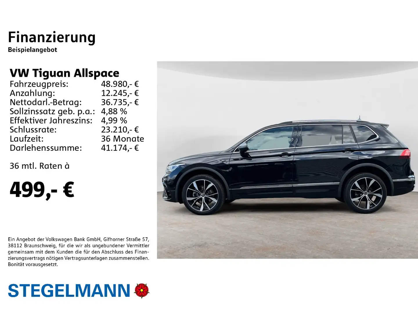 Volkswagen Tiguan Allspace TSI 4M*DSG*R-Line*20Zoll*Matrix Schwarz - 2