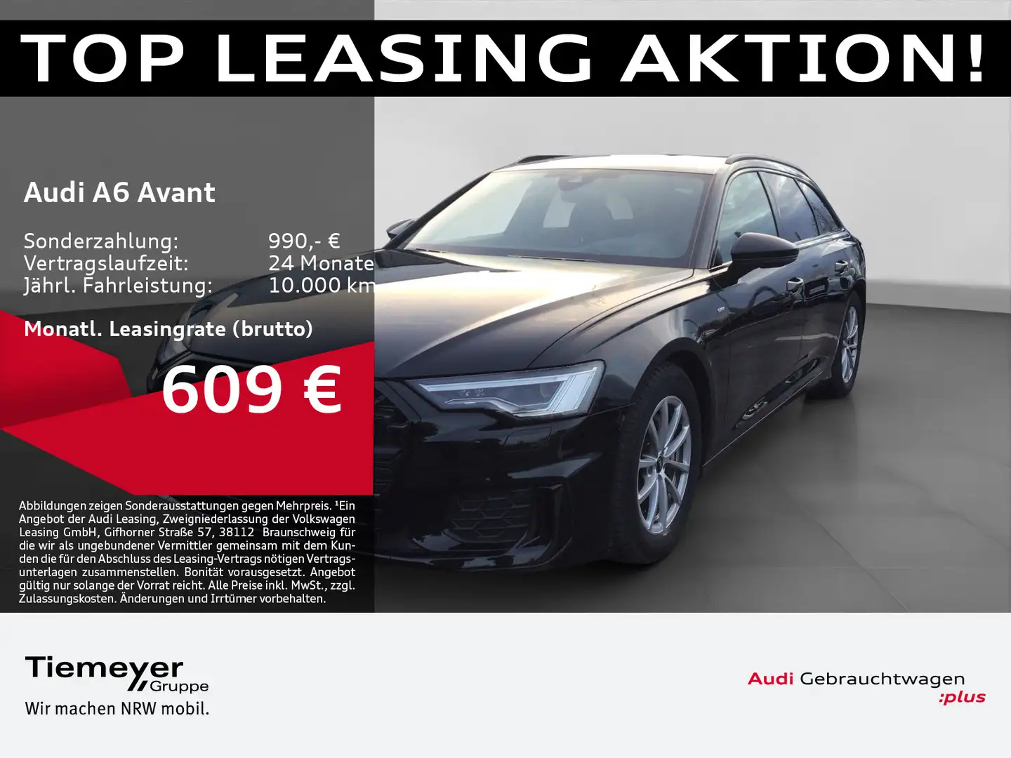 Audi A6 40 TDI S LINE HuD 360 MATRIX Schwarz - 1
