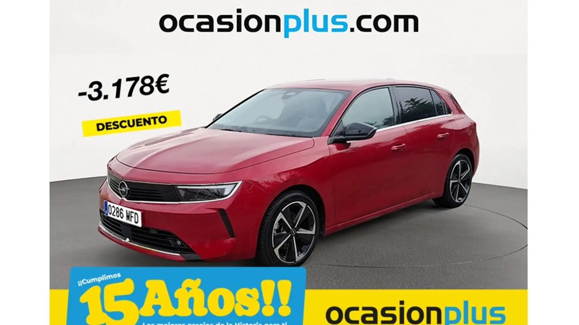 Opel Astra 1.5D DTH S/S Elegance Aut. 130 Rojo - 1