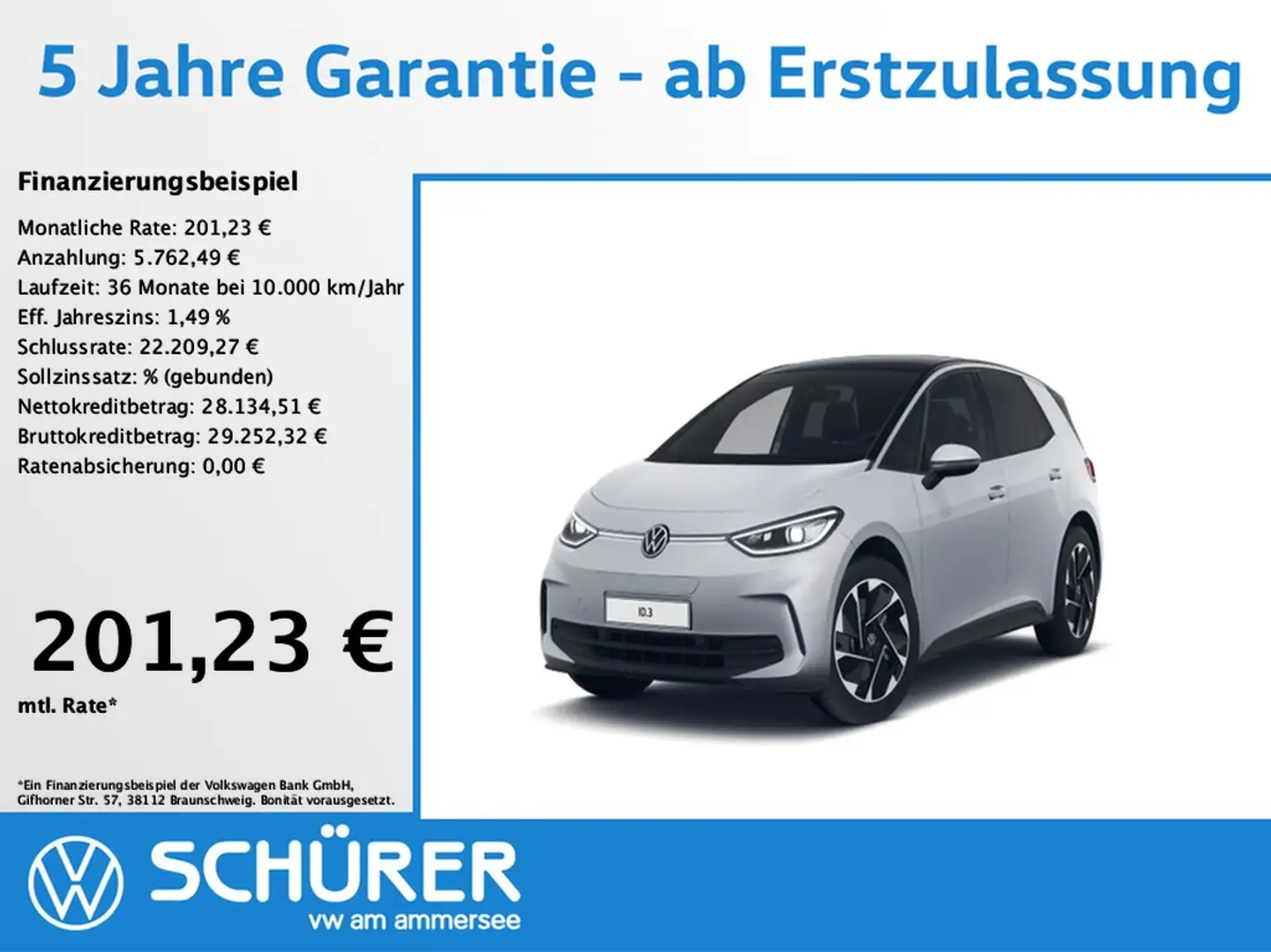 Volkswagen ID.3 Pro AHK Wärmepumpe Matrix Navi Plateado - 1