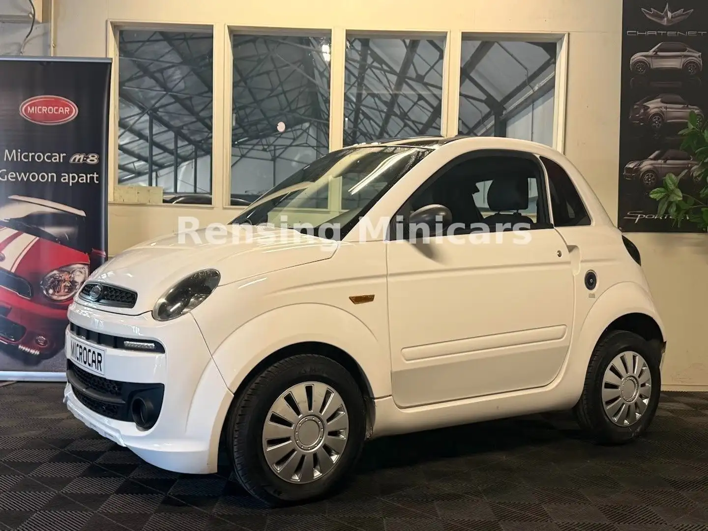 Microcar Due Weiss 8 PS Fiat 500 Look Mopedauto Minicar Weiß - 1