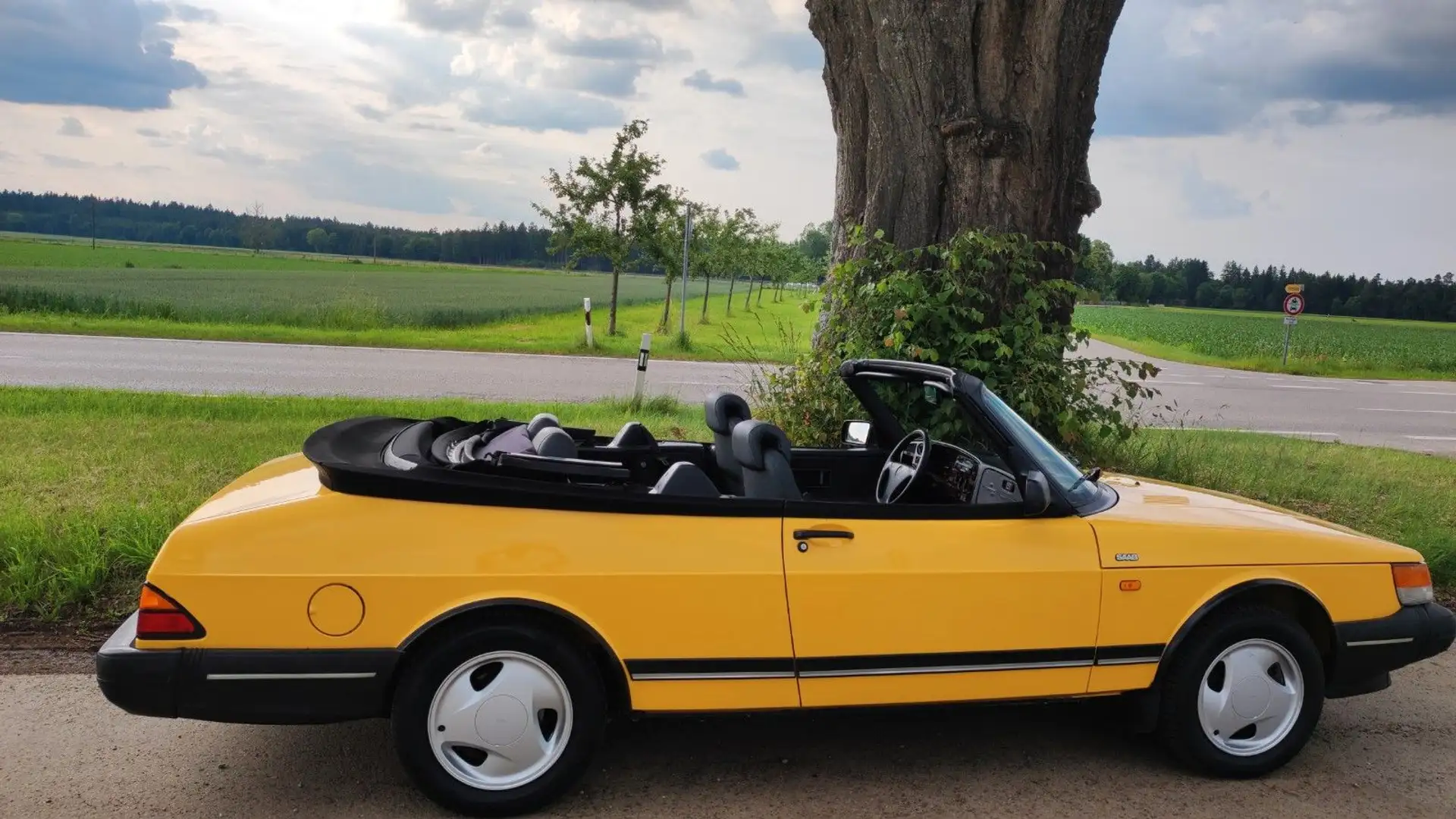 Saab 900 Turbo  *Verdeck & Leder neu* ABS* No Rust ! Gelb - 2