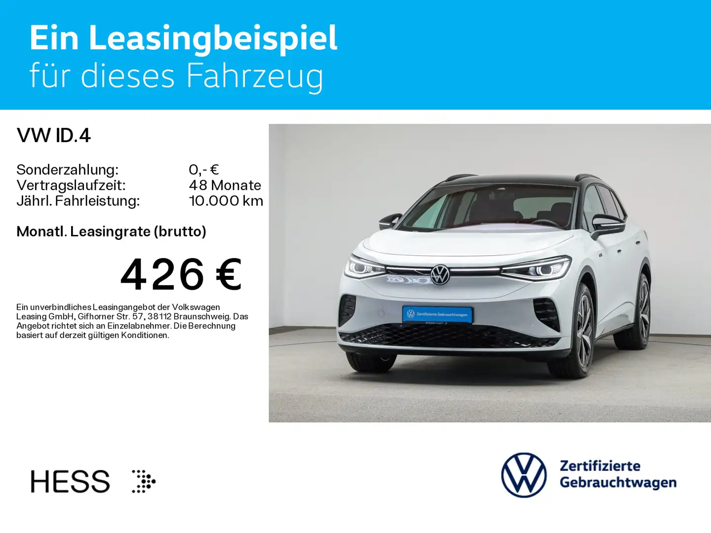 Volkswagen ID.4 GTX 4Motion*WÄRMEPUMPE*AHK*KAMERA*IQ.LIGHT* Weiß - 2