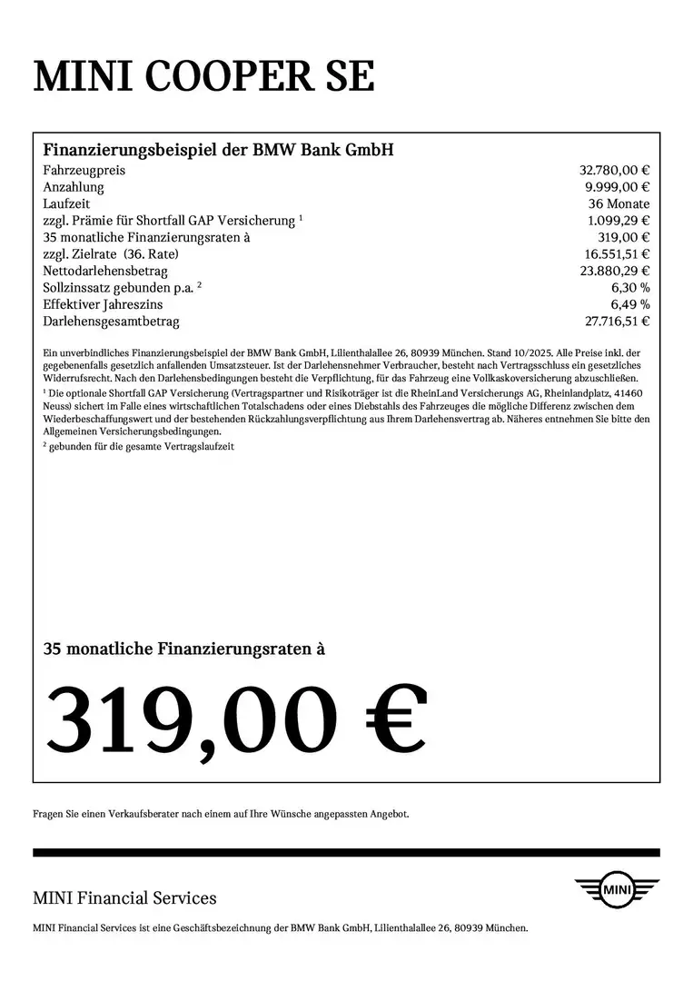 MINI Cooper SE CHN Head-Up HK HiFi DAB LED Pano.Dach Blau - 2