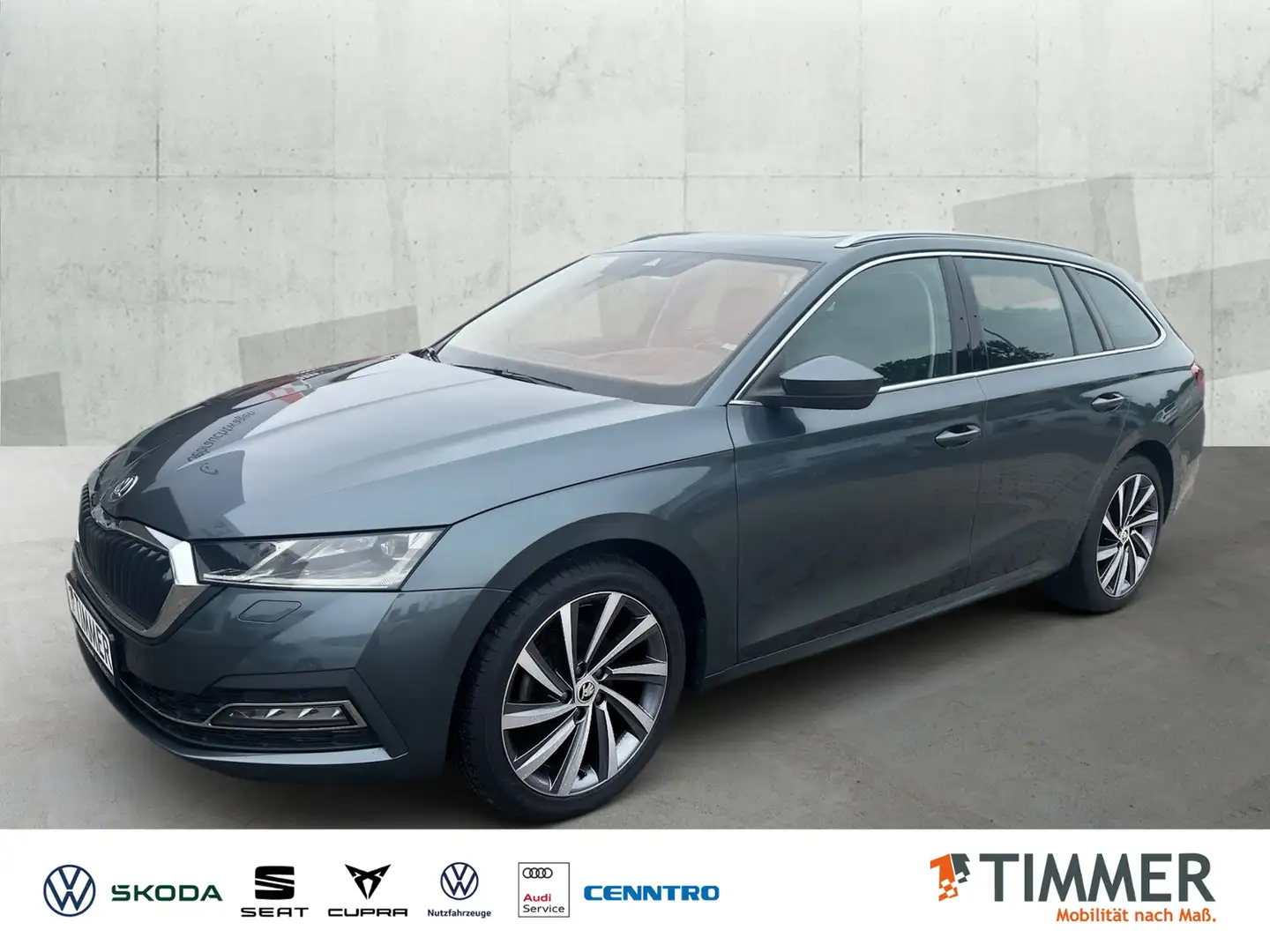 Skoda Octavia Combi 2.0 TDI DSG STYLE *CANTON *AHK *PANO *MATRI Grijs - 1