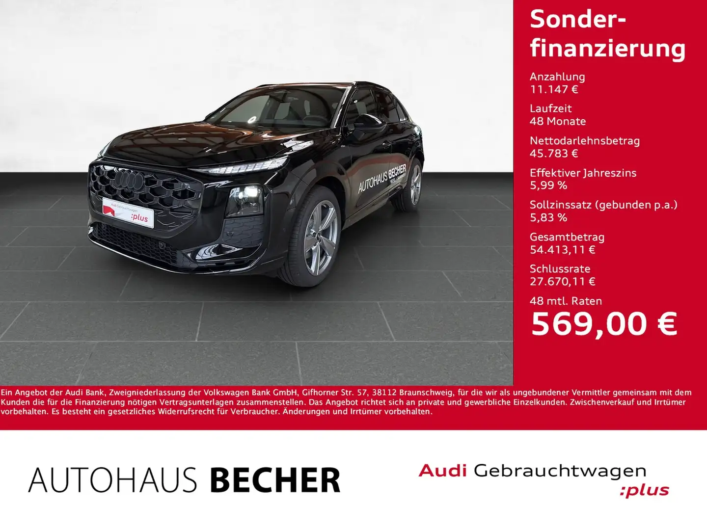 Audi Q3 S line 2.0 TDI S tronic /Navi/LED/Rückfahrkam Schwarz - 1