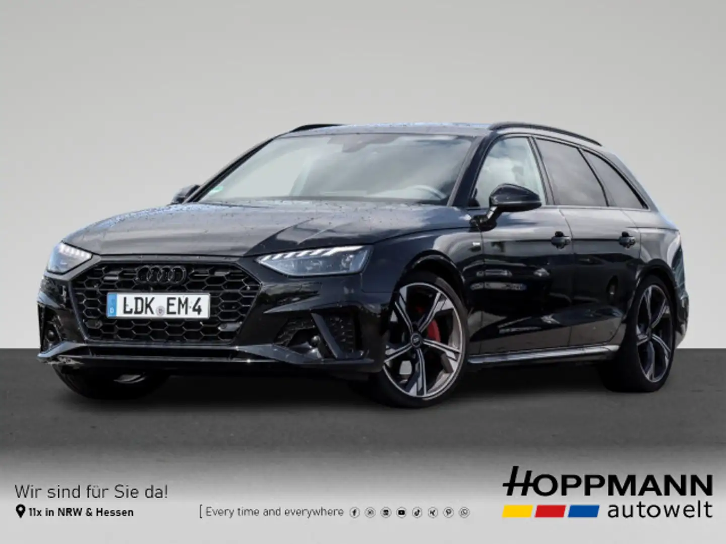 Audi A4 40 TDI S-Line AHK Kamera B&O el.Heckkla Zwart - 1