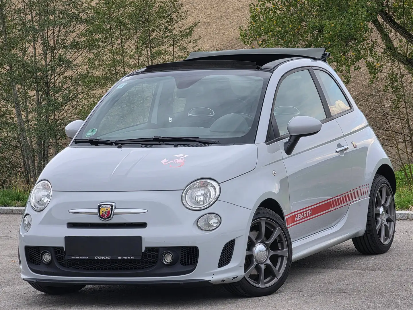 Abarth 500C Cabrio* Tempomat* 165 PS* Lenkradtasten* Gepflegter Zustand* Grau - 1