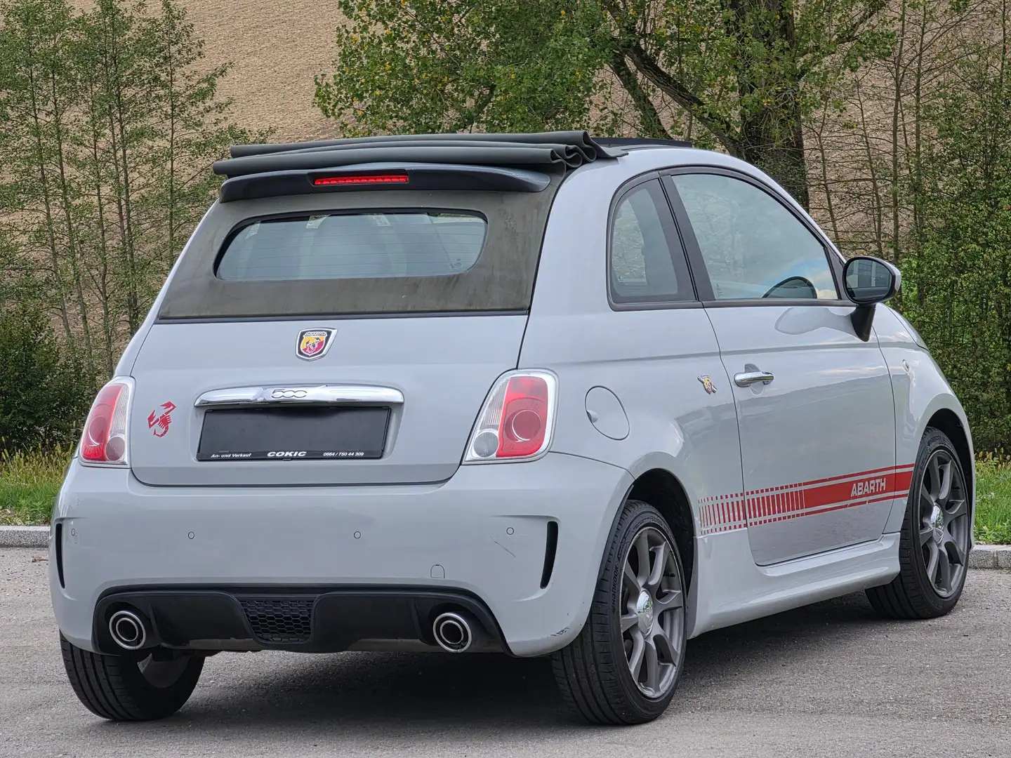 Abarth 500C Cabrio* Tempomat* 165 PS* Lenkradtasten* Gepflegter Zustand* Grau - 2