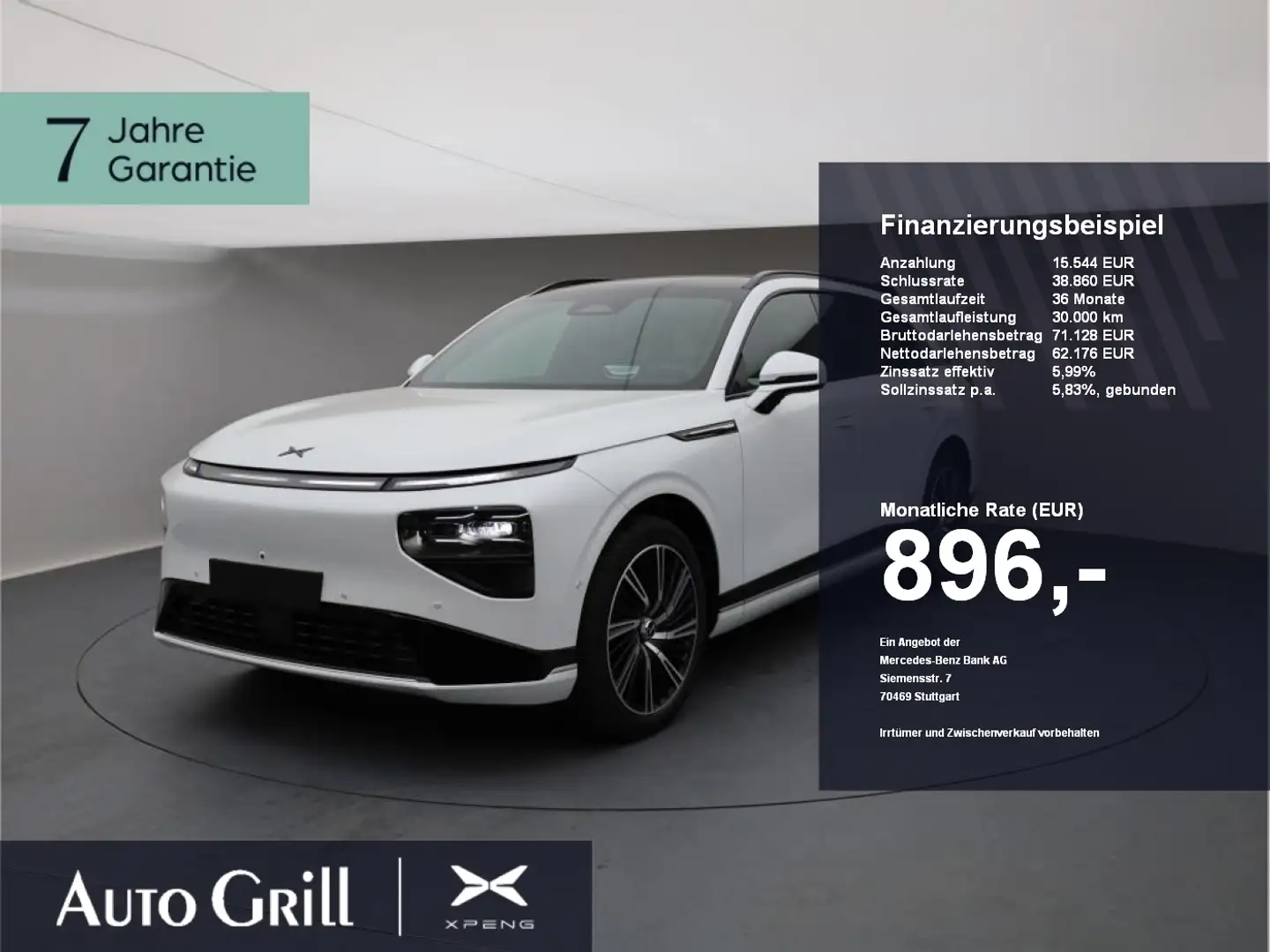 Xpeng G9 Performance AWD 2025 AHK PremiumPaket CarPlay Weiß - 1