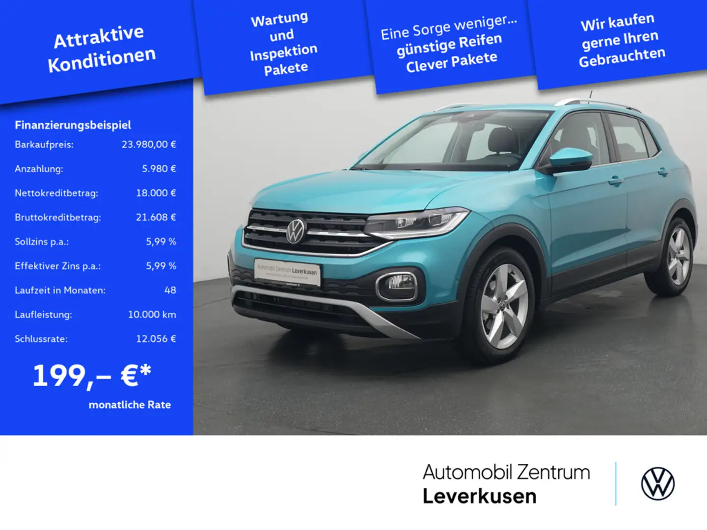 Volkswagen T-Cross DSG SHZ LED PDC ACC KLIMA Schwarz - 1
