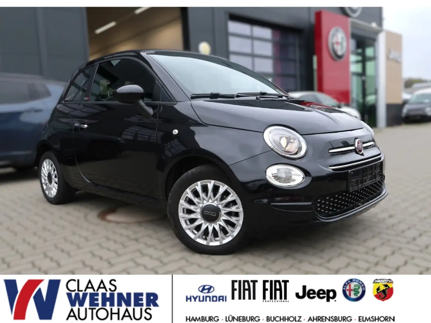 Fiat 500C Lounge 1.0 Mild Hybrid Uconnect PDC Klima Schwarz - 1
