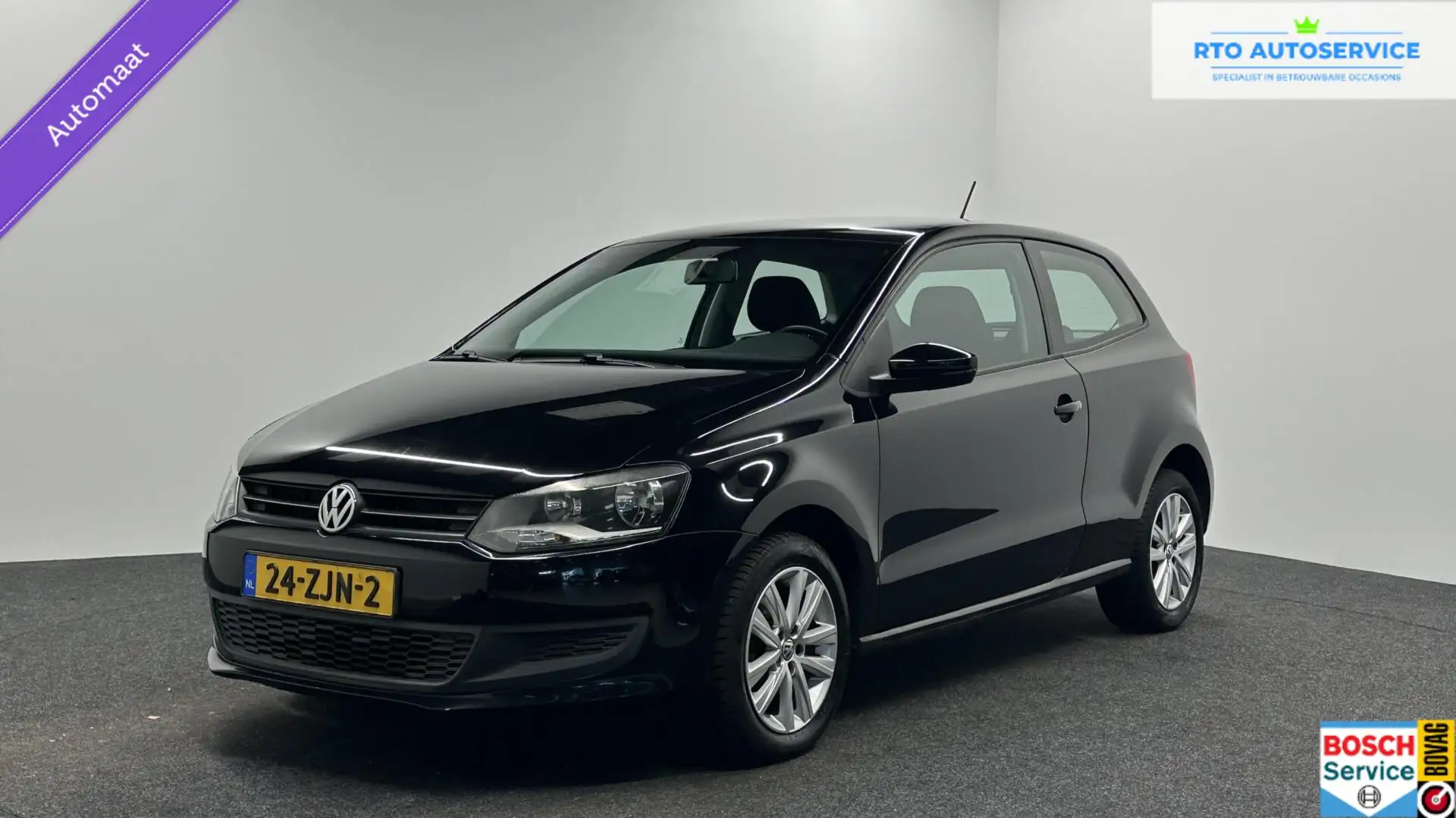 Volkswagen Polo 1.4-16V Highline AIRCO CRUISE LM AUTMAAT. Zwart - 1