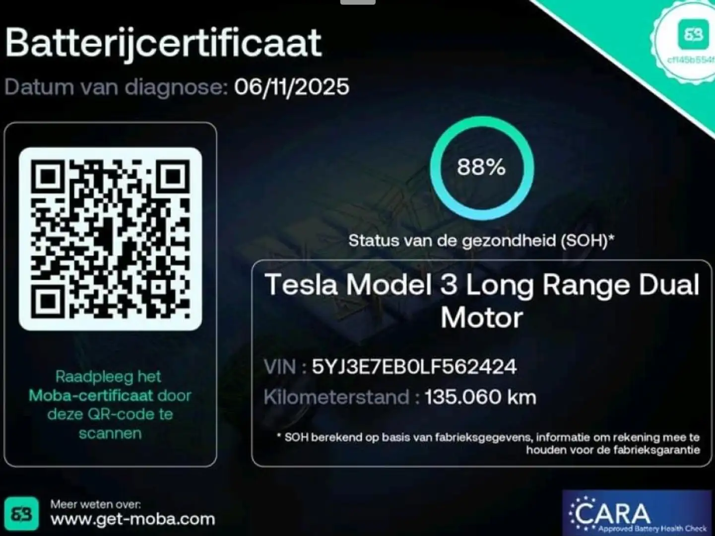 Tesla Model 3 Long Range AWD 75 kWh 88% SOH TREKHAAK DUAL MOTOR Weiß - 2
