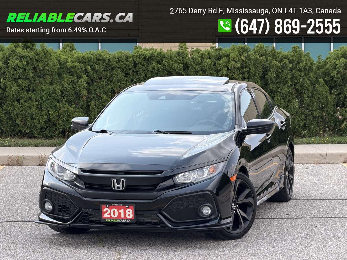 2018 Honda Civic SPORT | No-Accident | Sunroof | Honda Sensing — снимка 1