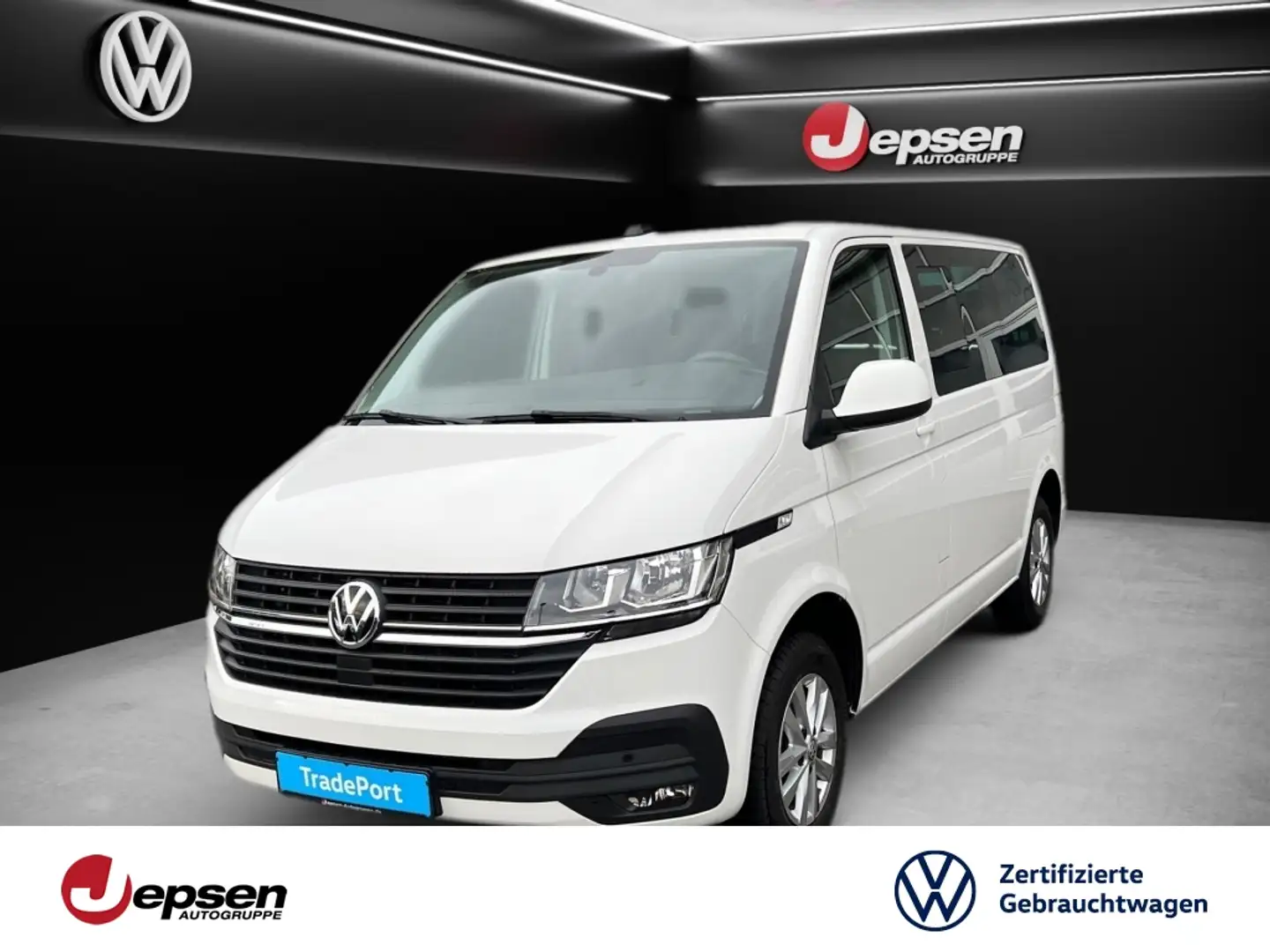Volkswagen T6.1 Transporter Kombi KR Navi+PDC+LM+GRA+Klima Weiß - 1